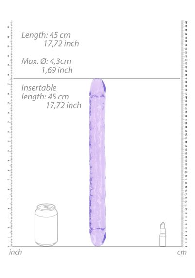 Подвійний фалоімітатор Realistic Double Dong - 18'' / 45 cm Sex Aura | Зображення 4