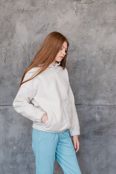 Джем-куртка для дівчинки (підліткова) Носи своє 140 Білий (p-12379-137695) | Зображення 4