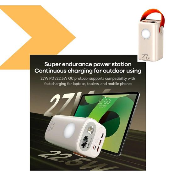 Повербанк 60000mAh PD 27W QC 22.5W REMAX RPP-123 (47233-RPP-123_1648) | Зображення 1