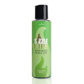 Зігрівальний масажний гель Sensuva Sizzle Lips Caramel Apple (125 мл), без цукру, їстівний Sex Aura