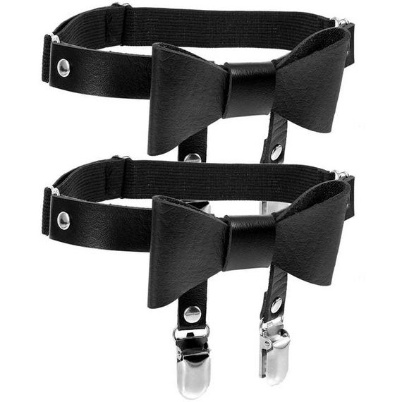 Гартер на 2 ноги с подвязками для чулок и бантиком 2 шт Красный | Зображення 3