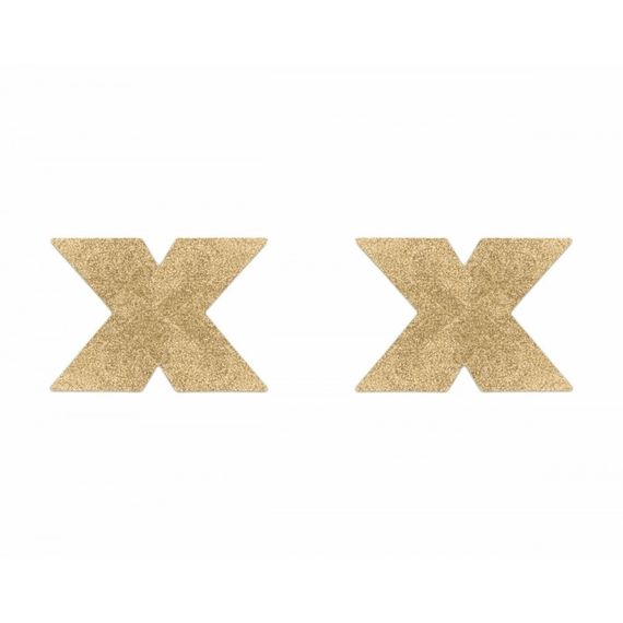 Пестисы в виде крестов Bijoux Indiscrets, золотистые sexstyle | Зображення 2