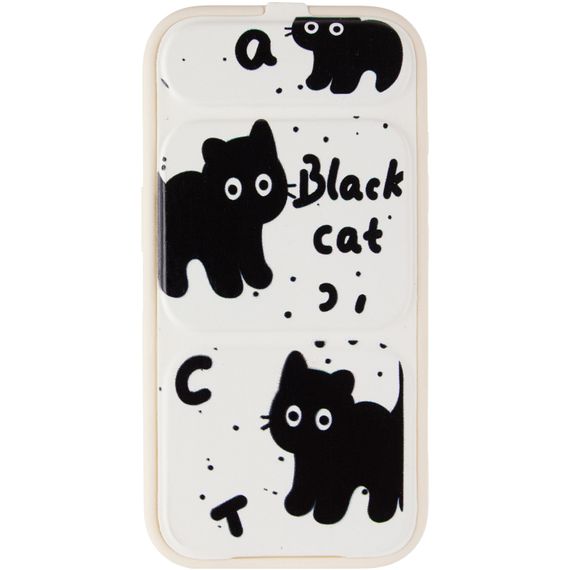 Чохол TPU Panel Stand для Apple iPhone 15 Pro (6.1") Black Cat | Зображення 1