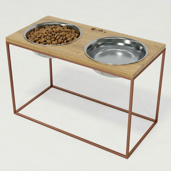 Миски на подставке для очень больших собак Hollky Base XXL40 (2 × 2,8 л) BXXL40-643240-GLNT