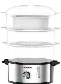 Пароварка электрическая Ardesto STC-K1S 800 Вт серебристая