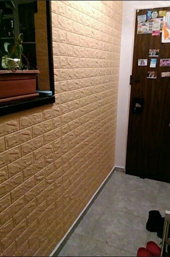 Самоклеящаяся декоративная 3D панель желто-песочный кирпич 700x770x3мм (009-3) SW-00000229 | Зображення 2
