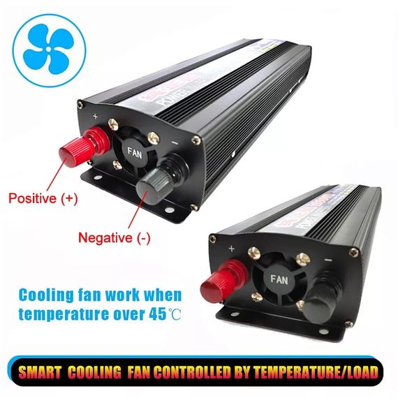 Инвертор преобразователь напряжения на 24/220 вольт чистый синус 4000w | Зображення 1