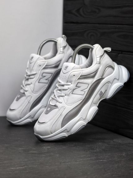 Кросівки New Balance замш/шкіра/3D сітка колір білий, сірий | Зображення 1