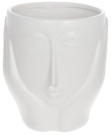 Декоративная ваза Face керамикаd=15х16см white