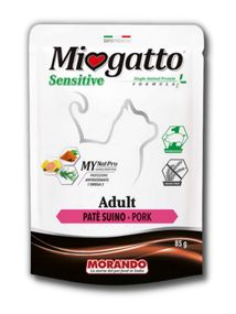 Корм Morando Miogatto Sensitive Monoprotein Prosciutto влажный с прошуто для взрослых котов 85 гр