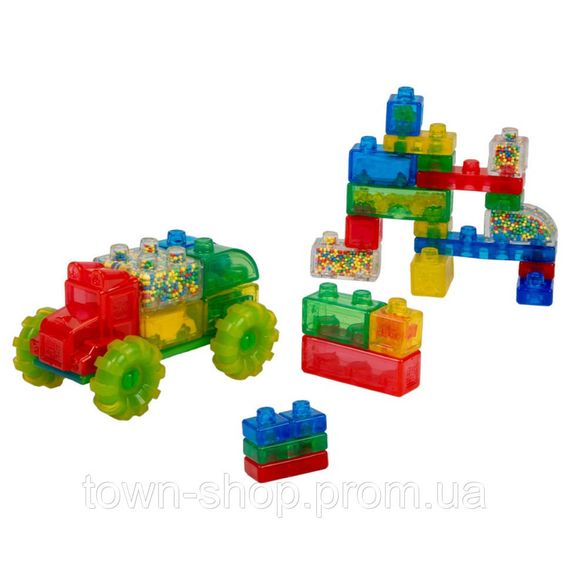Детский сенсорный конструктор "Машинка врум-врум!" Jelly Blox 931694J 30 деталей | Зображення 1