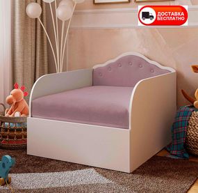 Дитяче розкладне ліжко Princess 1900х800 мм, м'яка оббивка велюр рожевий Dusty Rose