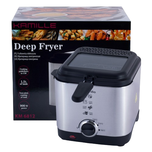 Фритюрниця електрична 1,5л 900W 6812 KAMILLE