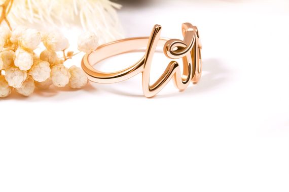 Кольцо из  красного золота LOVE | Зображення 6