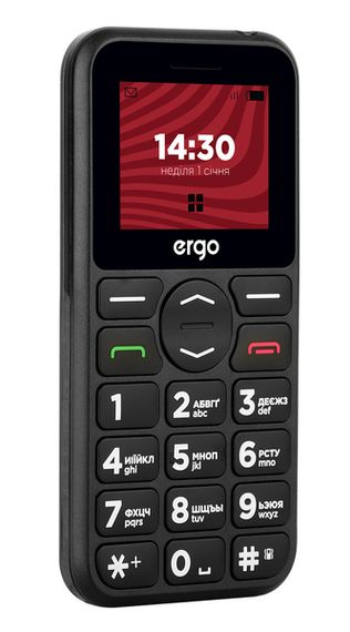 Мобільний телефон ERGO R181 Dual Sim Black | Зображення 1