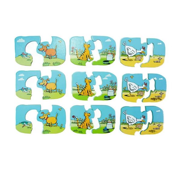 Пазлы для малышей "Песик, котик, курочка" 960247 (190001-UA) 18 элементов | Зображення 3