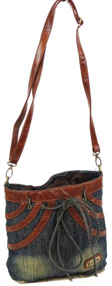 Джинсовая сумка Fashion jeans bag темно-синяя | Зображення 1