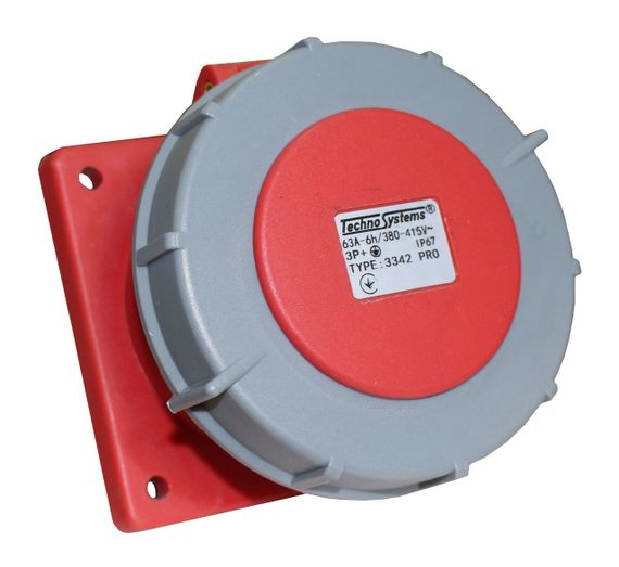 Розетка 3342 PRO прихована 3Р+РЕ 63А 380В IP67 Ny95503758 | Зображення 3