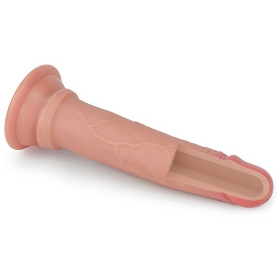 Фалоімітатор - Dual-Layered Silicone Cock 7" Flesh Sex Aura | Зображення 3