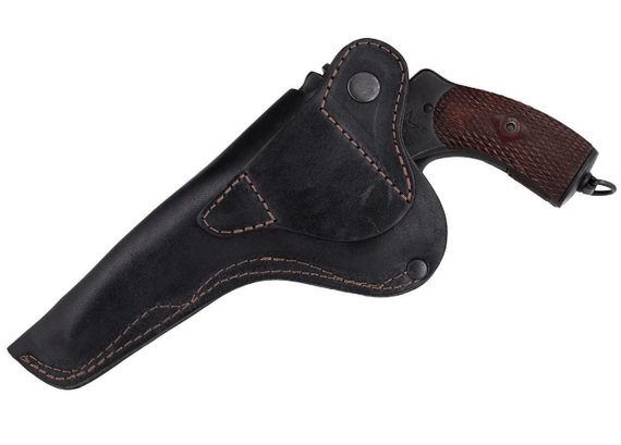 Кобура поясна Наган не формована (шкіра, чорна) MAS | Зображення 1