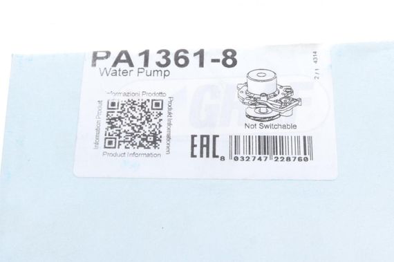Помпа воды Audi A1 Seat Ibiza Skoda Fabia Rapid VW Polo 1.4TDI 14- R B 4PT  7 лоп  PA1361-8 | Зображення 6