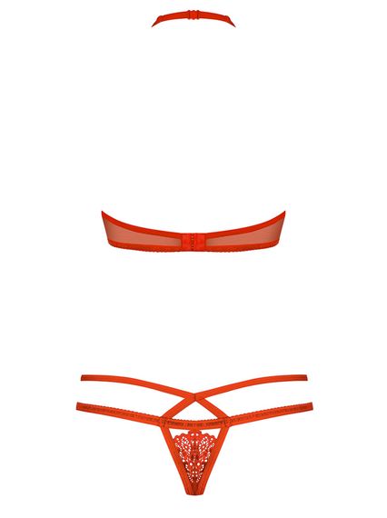 Комплект білизни з декоративними бретелями Obsessive 838, червоний, L/XL | Зображення 5