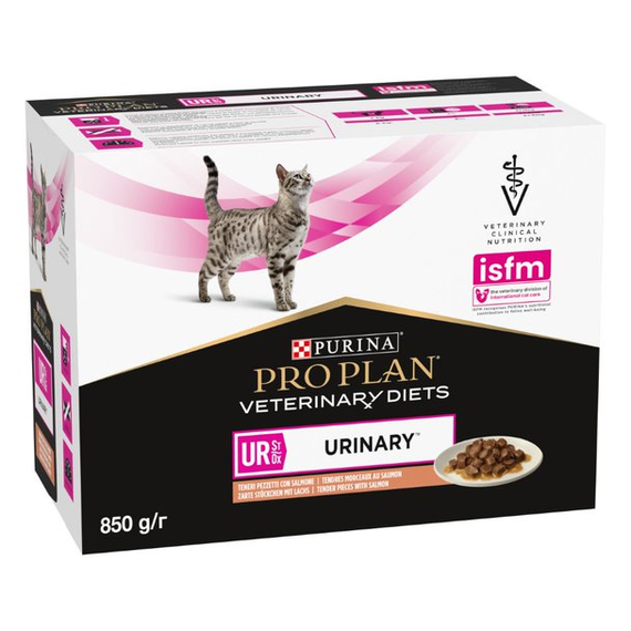 Влажный корм Purina Pro Plan Veterinary Diets UR Urinary для котов при мочекаменной болезни с лососем 30х85г | Зображення 2