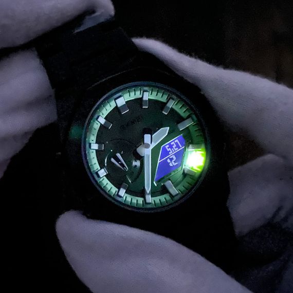 Чоловічий годинник Skmei 1816BKGNBK Black Green-Black | Зображення 5