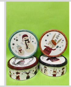 Печенье ассорти песочное Новогоднее (Рождественское) 454г рисунком животных ж/б