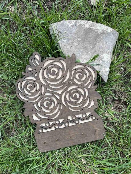 Настенная ключница из дерева Деревянный органайзер для ключей Держатель для хранения Персонализация | Зображення 1