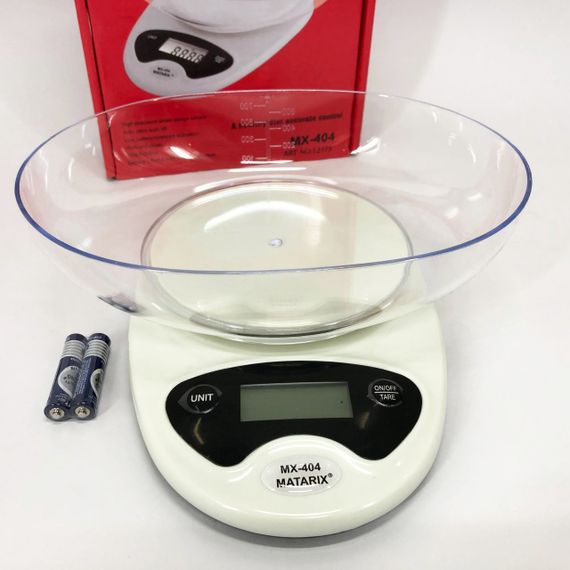 Ваги з екраном для кухні Matarix MX-404, Точні ваги для кухні Ваги з чашею маленької EX-39 | Зображення 7