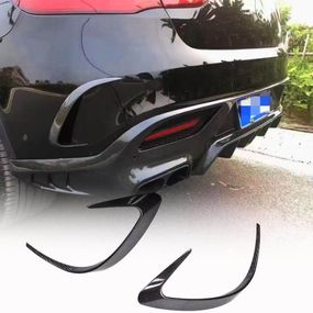 Накладки на задній бампер (для GLE 350/GLE450/GLE63 2019-2023, Карбон) для Mercedes GLE coupe C292 рр