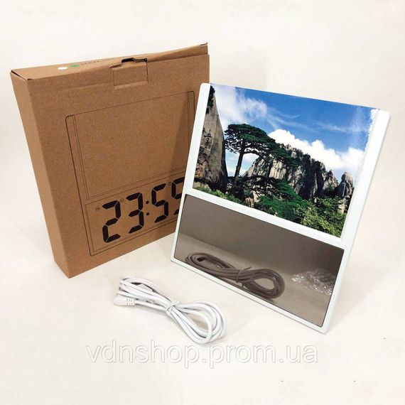 Сучасний годинник з LED підсвічуванням DS-6608, Електронний годинник з функцією підсвічування WN-40 | Зображення 6
