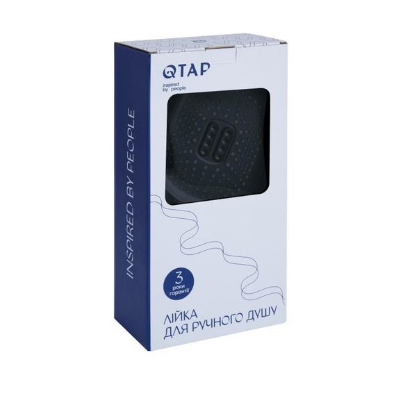 Лійка для ручного душу Qtap Rucni 140*110 мм QTRUC125BLM45961 Black Matt | Зображення 3