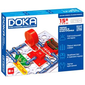 Електронний конструктор Doka Перші кроки в електроніці D70710 15 схем