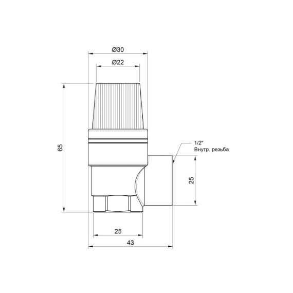 Запобіжний клапан Thermo Alliance Standart 1/2" ВР 6 барів SD2446 | Зображення 1