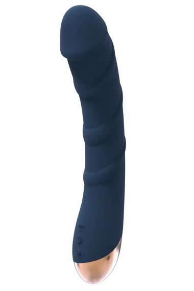 Вибратор с функцией нагрева и рельефом Dream Тoys Goddess Collection Atlas синий Sex Aura | Зображення 1