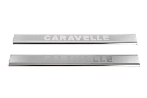 Накладки на дверные пороги VIP (2 шт, сталь) Multivan для Volkswagen T4 Caravelle/Multivan | Зображення 2