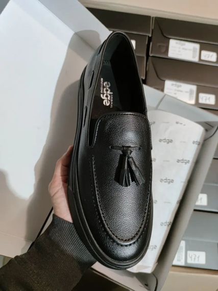 Чорні чоловічі мокасини із шкіри 44 розмір | Зображення 4