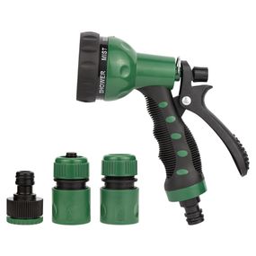 Набір для поливу Grad пістолет-розпилювач 7-ми режимний 2 коннектора + адаптер (ABS+TPR) (5012505)