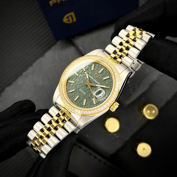 Чоловічий годинник Pagani Design PD-1794M Silver-Gold-Green | Зображення 4