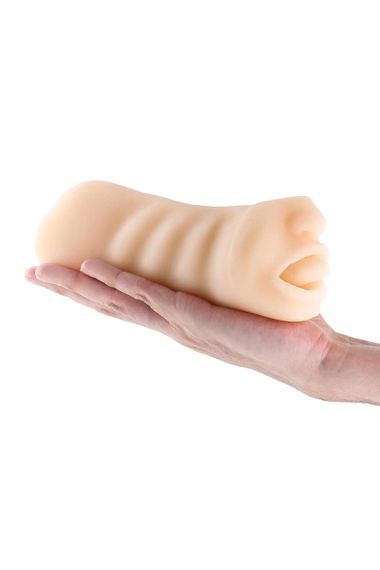 Мастурбатор двухсторонний NS Novelties Barely Legal Harley рот и вагина, 19 см sexstyle | Зображення 2