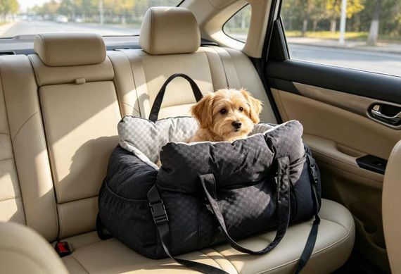 Сумка-переноска для Собак 3в1 MellowMutt Автокрісло в Машину 45х40х32 см для Мілких Порід до 10 кг з Ременем Безпеки та Кріпленням | Зображення 3
