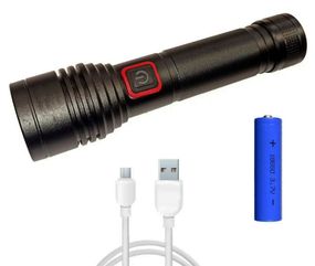 Ліхтар ручний акумуляторний RB-250 ліхтарик із зумом 18650 Zoom P99 Type-C