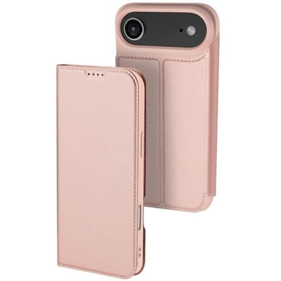 Чохол-книжка Dux Ducis з кишенею для візиток для Apple iPhone 17 Air (6.5") Rose Gold