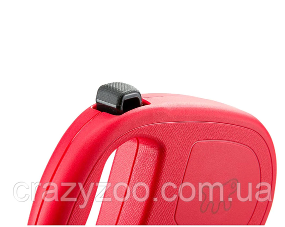 Поводок-рулетка для собак Ferplast Flippy One Cord M до 25 кг красная лента 5 м 75093222 | Зображення 1