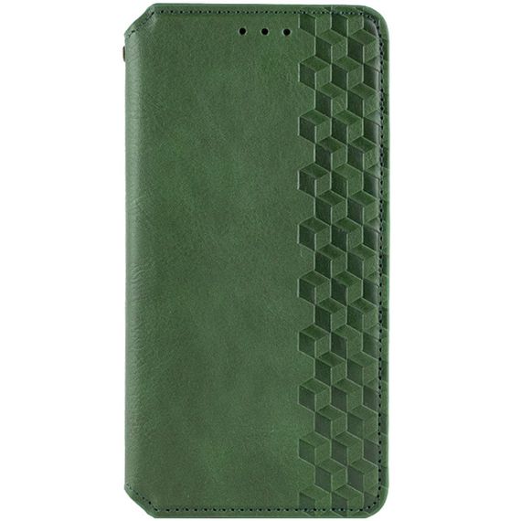 Кожаный чехол-книжка GETMAN Cubic (PU) для Samsung Galaxy A27 Зеленый