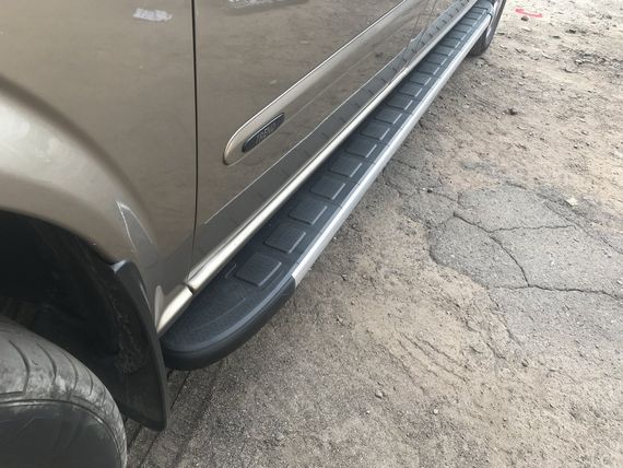 Боковые пороги Duru (2 шт., алюминий) Длинная база для Mercedes Viano 2004-2015 гг | Зображення 1