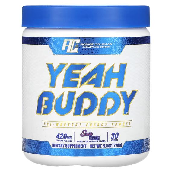 Предтренировочный комплекс Ronnie Coleman Yeah Buddy, Pre-Workout Energy Powder 270 g (Sour Berry)