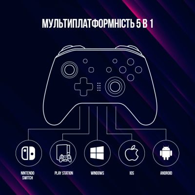 Геймпад Lorgar TRIX-510 PC iOS13 Android PS3 Bluetooth Black (LRG-GP510) | Зображення 5